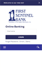 Mobile Screenshot of firstsentinelbank.com