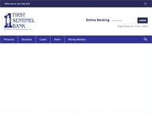 Tablet Screenshot of firstsentinelbank.com